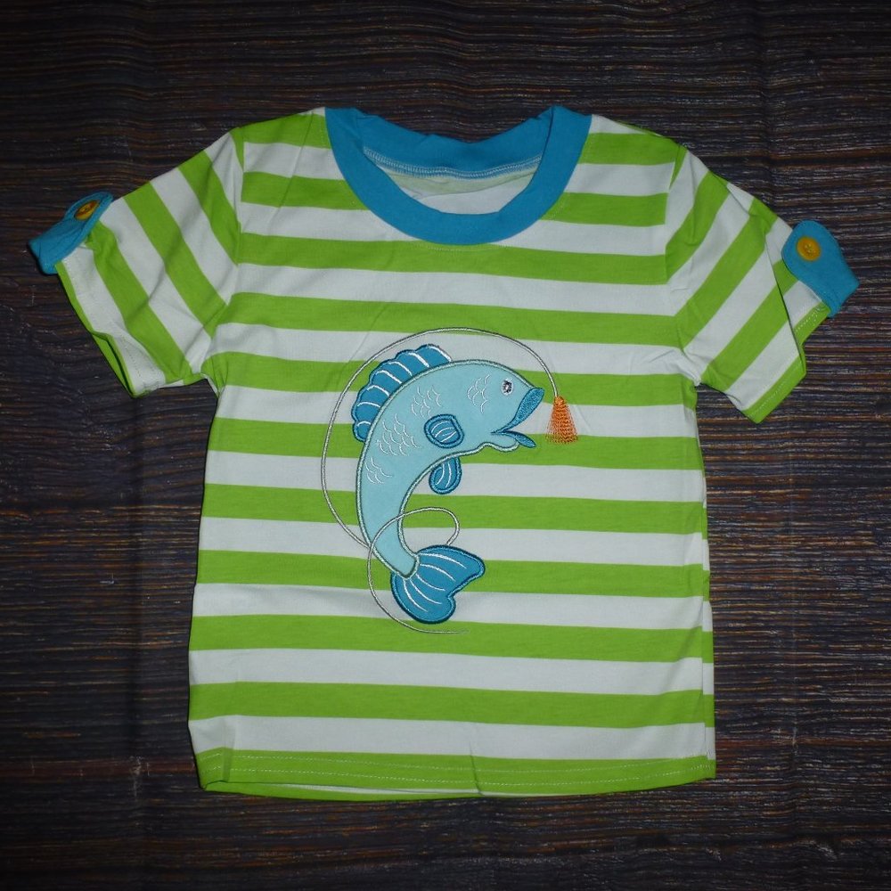 Boutique Fishing Boys Short Sleeve Shirt